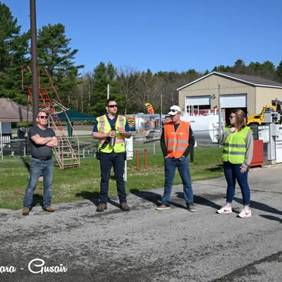 Image shows a group of township employees and volunteers. 