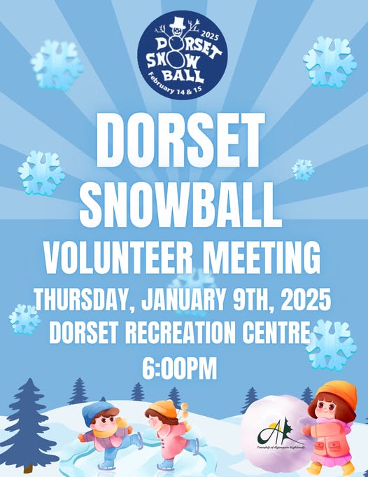 Image shows poster for Dorset Snowball volunteer meeting.