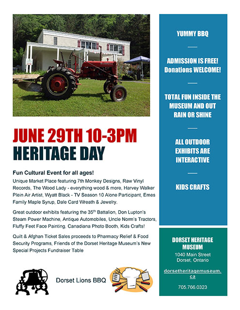 Image shows a poster for Dorset Heritage Day.