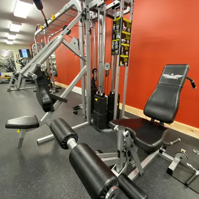 Image shows the fitness room at the Dorset Recreation Centre. 