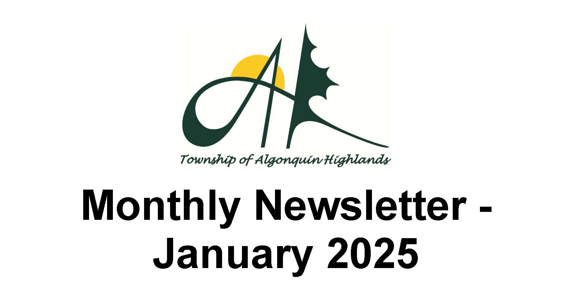 Image shows heading for January newsletter.