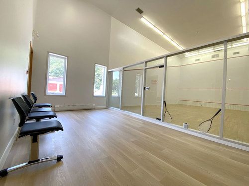 Image shows the squash court at the DRC.