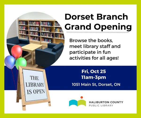 Image shows promo for grand opening.