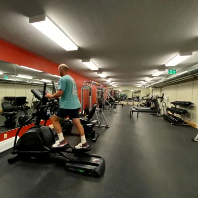 Image shows the fitness room at the Dorset Recreation Centre. 