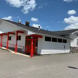 Image shows the exterior of the Stanhope Firefighters' Community Hall. 